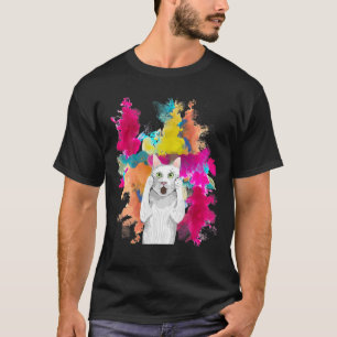 Camiseta Gracioso Gato, Meoww Asombroso, acuarela, Gato Ena