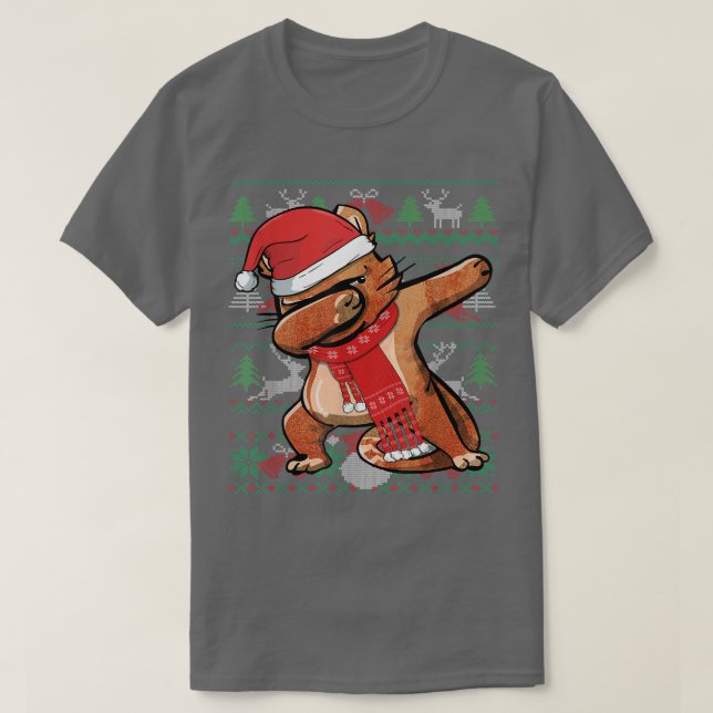 Camiseta Gracioso gato Navidades feos sudadizo Fiesta Cos (Diseño del anverso)