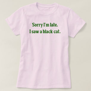 Camiseta Gracioso gato negro