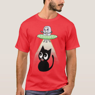 Camiseta Gracioso gato negro está siendo secuestrado