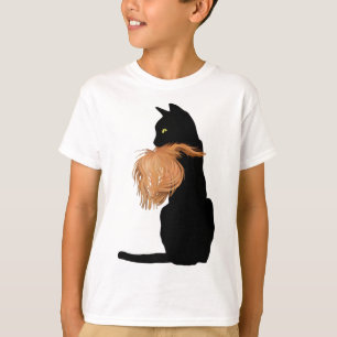 Camiseta Gracioso Gato Negro Lady Kamala Con Trump Hair Vot