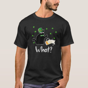 Camiseta Gracioso Gato Negro Paseando A La Cerveza Mug Out 