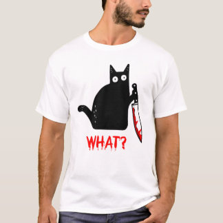 Camiseta Gracioso gato negro qué asesino es el gato que sos