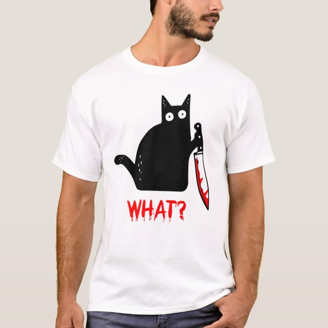 Camiseta Gracioso gato negro qué asesino es el gato que sos (Anverso)