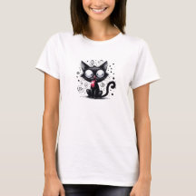 Gracioso gato negro raro