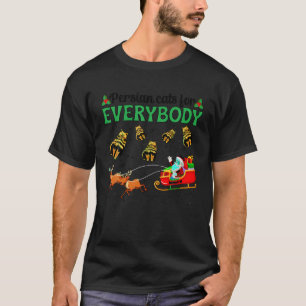 Camiseta Gracioso gato persa Navidad Fiesta de navidad pers