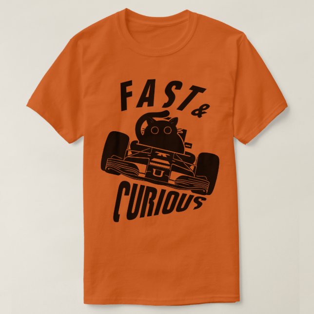 Camiseta Gracioso Gato Piloto Rápido Curioso (Diseño del anverso)