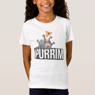 Camiseta Gracioso Gato Purim. פ ו ר י ם מ ש