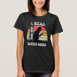 Camiseta Gracioso gato que leo libros prohibidos Bookworms 