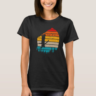 Camiseta Gracioso gato retro escalando el vibrante rock Kit