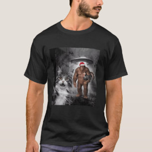 Camiseta Gracioso gato Selfie Bigfoot Sostener el Día de Ac