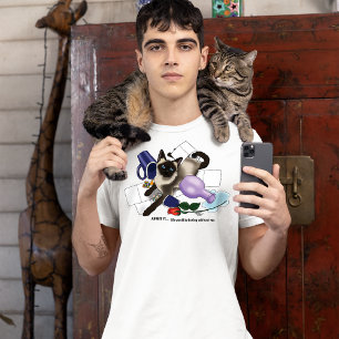 Camiseta Gracioso gato siamés
