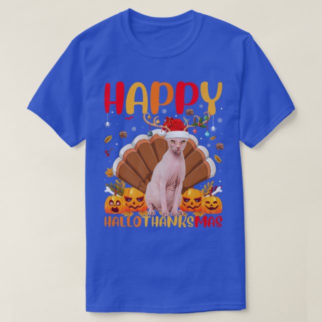 Camiseta Gracioso Gato Sphyn Lover Feliz Gato Sphyn HolaGra (Diseño del anverso)