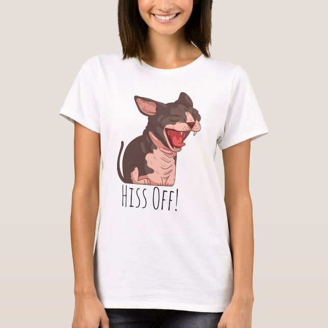 Camiseta Gracioso gato Sphynx Siss Off Meow Cat Kitten (Anverso)