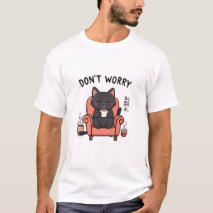 Camiseta Gracioso gato T-Shirt Retro Cat Meme Tee Humorous
