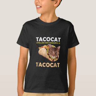 Camiseta Gracioso gato tacocat taco barato tirado hacia atr