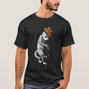 Camiseta Gracioso gato tocando Oboe Guay Animal Pipe Musist