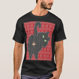 Camiseta Gracioso gato trasero hombres Navidades feos Fiest