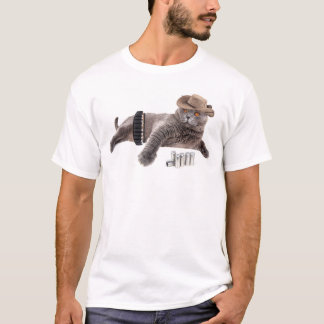 Camiseta Gracioso gato vaquero