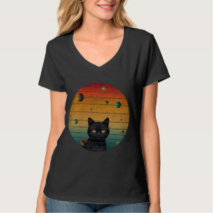 Camiseta Gracioso gato ventilado en el espacio