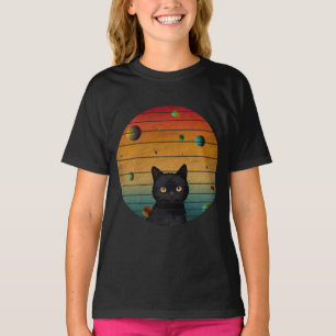 Camiseta Gracioso gato ventilado en el espacio