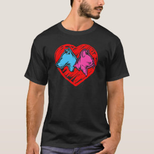 Camiseta Gracioso gato y perro para Mascota