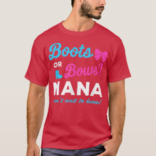 Camiseta Gracioso Género Revelar Boots O Boca Nana Coincidi