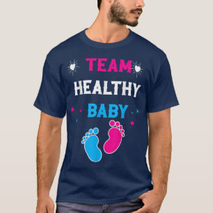 Camiseta Gracioso género revelar cita equipo de bebé saluda