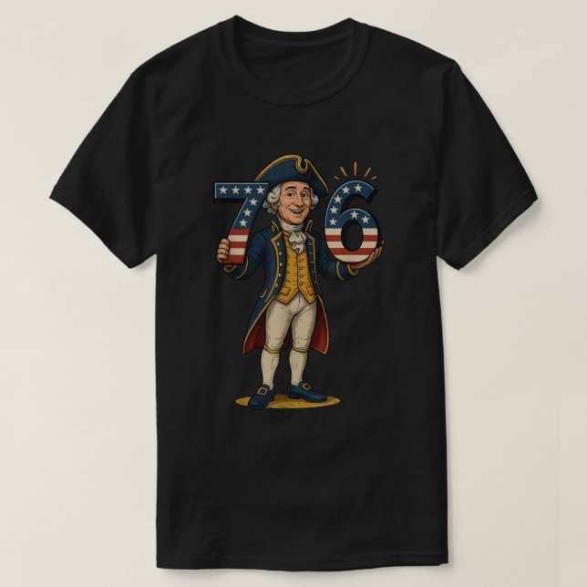 Camiseta Gracioso George Washington 76 Meme Shirt (Diseño del anverso)