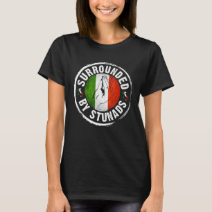 Camiseta Gracioso Gesto De Mano Italiano Rodeado De Stunads