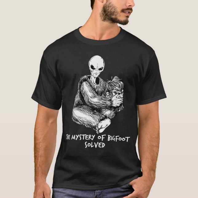 Camiseta Gracioso Gigante De Pie Grande Misterio De OVNI Al (Anverso)