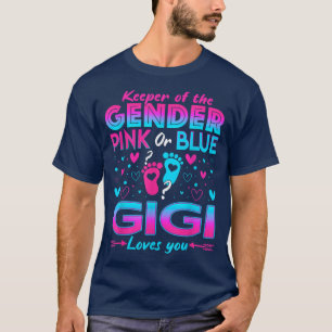Camiseta Gracioso Gigi Rosa O Azul Te Ama El Género Revelar