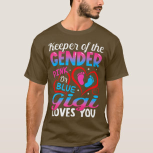 Camiseta Gracioso Gigi Rosa O Azul Te Ama El Género Revelar