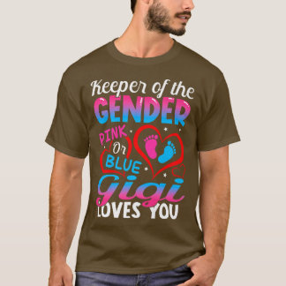 Camiseta Gracioso Gigi Rosa O Azul Te Ama El Género Revelar