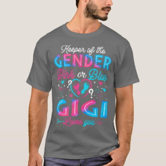Camiseta Gracioso Gigi Rosa O Azul Te Ama El Género Revelar