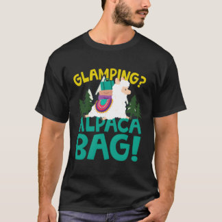 Camiseta Gracioso Glamping Alpaca