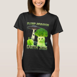 Camiseta Gracioso Glerp Glorp Funny Alien Cat Meme Vintage