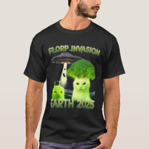 Camiseta Gracioso Glerp Glorp Funny Alien Cat Meme Vintage