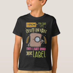 Camiseta Gracioso Gluten Free Lifestyle Celiac