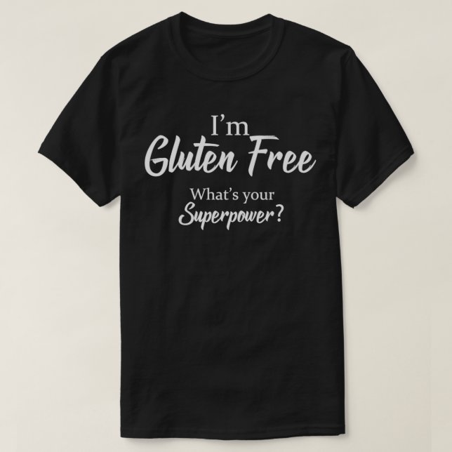 Camiseta Gracioso Gluten Ix27m Gluten gratis Whatx27s Su Su (Diseño del anverso)