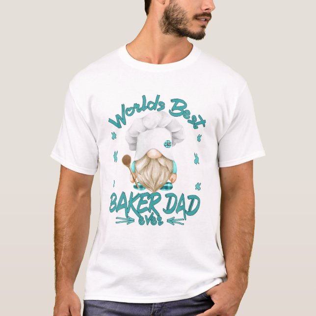 Camiseta Gracioso Gnome Abuelo Para El Mejor Baker D Del Mu (Anverso)