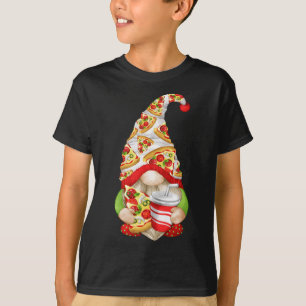 Camiseta Gracioso Gnome De Amante Pizza Para Mujeres Con Pi