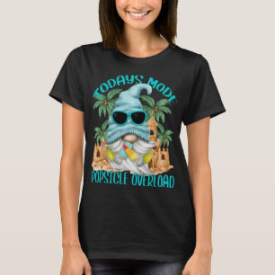Camiseta Gracioso Gnome De Verano De Popsicle Bajo Palmeras