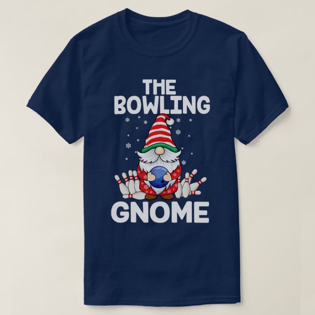 Camiseta Gracioso Gnome Pajamas Bowling Gnome Xmas Cute Chr (Diseño del anverso)