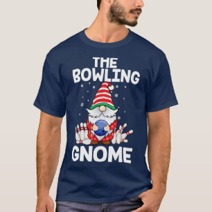 Camiseta Gracioso Gnome Pajamas Bowling Gnome Xmas Cute Chr