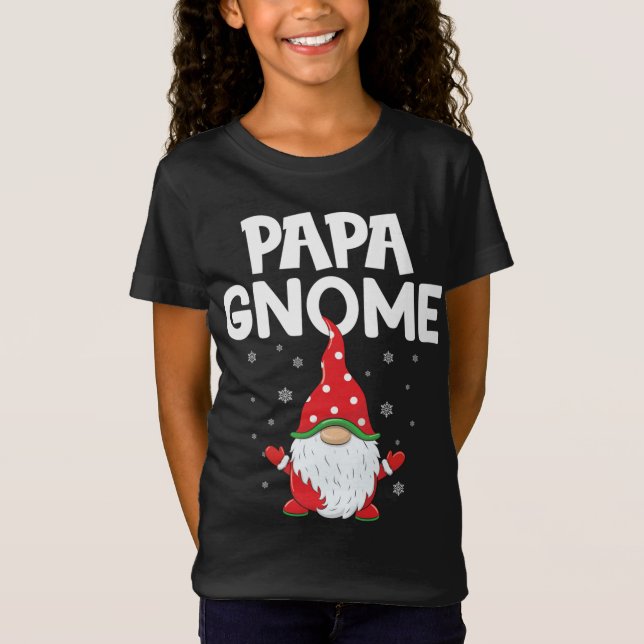 Camiseta Gracioso gnomo lindo papá Gnome Xmas lindos Navida (Anverso)