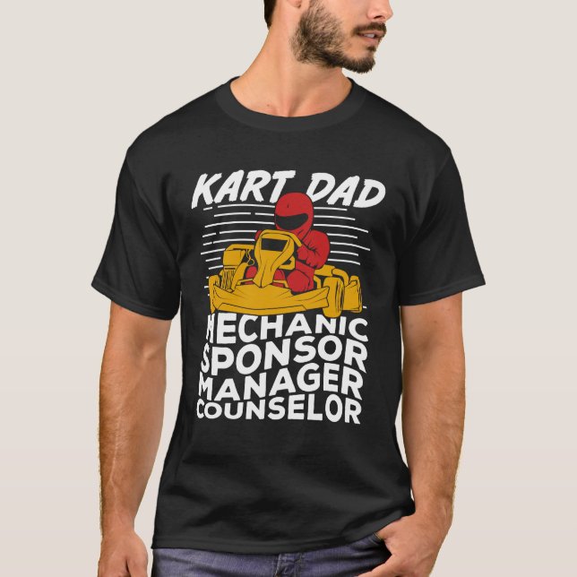 Camiseta Gracioso Go Kart Carreras Dad Gift (Anverso)