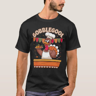 Camiseta Gracioso Gobblegool Turco Chef Festividad de Acció