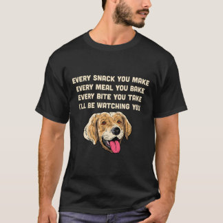 Camiseta Gracioso Golden Retriever Te Voy A Vigilar