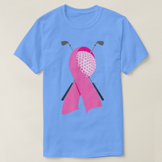 Camiseta Gracioso golf Cinta rosa Cinta de Mama Sensible al (Diseño del anverso)